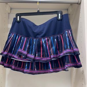 lucky in love multicolor tennis skirt